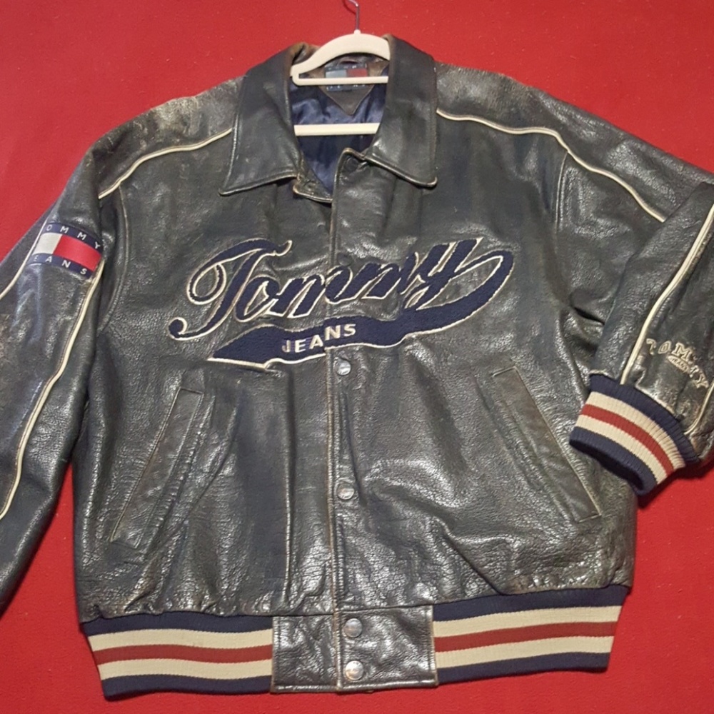 Rare Tommy Hilfiger Mens Leather